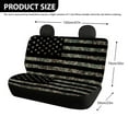 thumbnail image 4 of KUIFORTI American Flag Bench Seat Cover Black Seat Covers for Cars, Universal Fit Rear Split Bench Seat Cover for Trucks, SUV, Stretchable Backrest Saddle Blanket Protector Set of 2 Pieces, 4 of 4