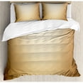 thumbnail image 3 of Brown Duvet Cover Set, Abstract Gradient Display Soft Pale Brown Colored Plain Modern Digital Design, Decorative 2 Piece Bedding Set with 1 Pillow Shams, Twin Size, Pale Brown Cream, by Ambesonne, 3 of 3