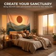 thumbnail image 6 of HUANGLE Tapestry Wall Hanging, Boho Abstract Landscape Mountain Glow Tapestry For Bedroom, High-Quality Polyester Large Wall Tapestry For Living Room Bedroom Office, 60x40Inch, 6 of 9
