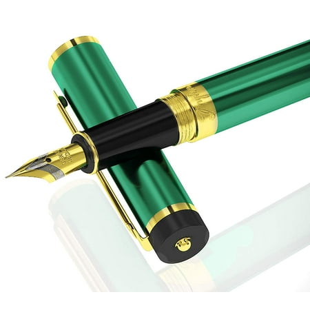 DRYDEN Luxury Fountain Pen with Ink Refill Converter EMERALD GREEN
