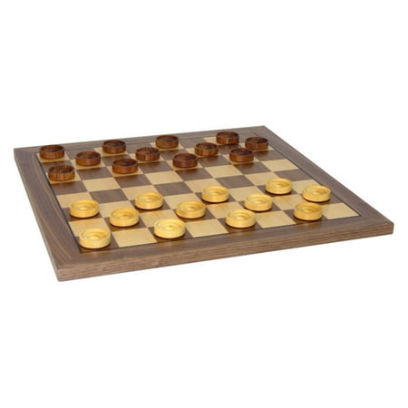 14 in. Wooden Checkers Set (Best First Move In Checkers)