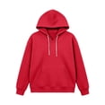 thumbnail image 7 of Xaqiouau Hoodies for Women Fleece Pullover Sweatshirts Oversized Long Sleeve Drawstring Hooded Sweatshirt Casual Loose Fall Winter Hoodie with Pocket, 7 of 7