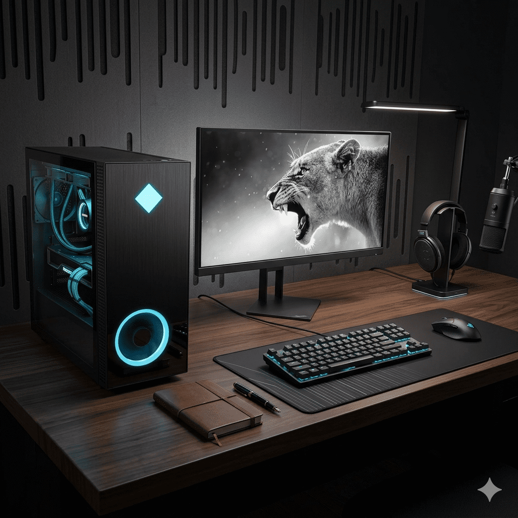 Gaming-Pro Gaming PC Desktop - Intel Core i7 up to 3.9GHz, Radeon RX 570, 16GB RAM, 256GB SSD + 1TB HDD, WiFi 6 & BT5.4, Windows 11, Keyboard & Mouse