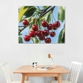 thumbnail image 2 of Sheronv Cherries Tree Branch Canvas Print for Living Room Bedroom Office Wall Decor 20x16in, 2 of 6