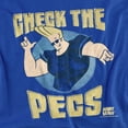 thumbnail image 2 of Johnny Bravo Check The Pects Women's T Shirt, Royal, Small, 2 of 6