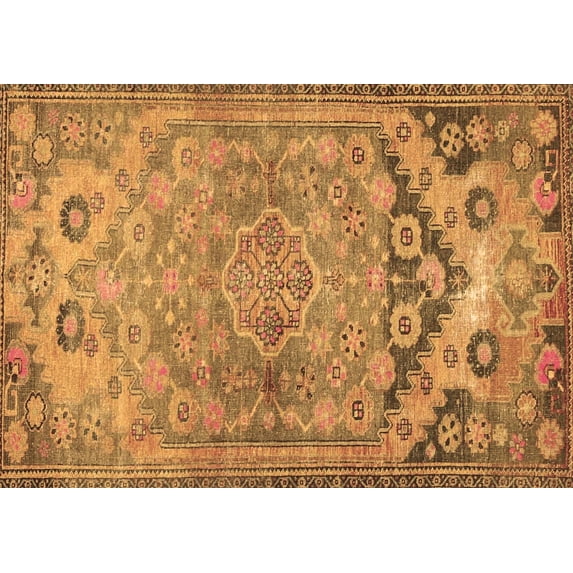 Ahgly Company Indoor Rectangle Persian Brown Traditional Area Rugs, 2' x 4'