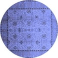 thumbnail image 1 of Ahgly Company Indoor Round Oriental Blue Industrial Area Rugs, 4' Round, 1 of 4