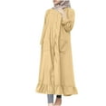 thumbnail image 2 of Bescita Femmes Col Rond en Vrac Manches Longues Solide Cheville-Robe Balançoire Robe Longue Dégagement des Ventes, 2 of 5