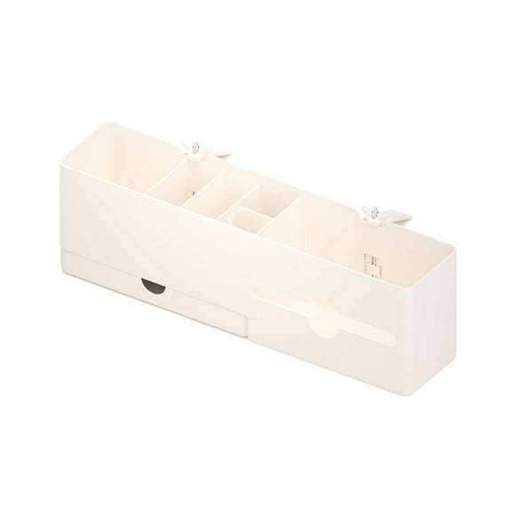 Desk Organizer with Multiple Compartments for Office Supplies - Sturdy Plastic Brush Pot with Stable Triangular Structure for Easy Access and Clutter-Free Workspace