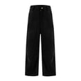 thumbnail image 6 of GEWSEY Womens Corduroy Pants High Waisted - Wide Leg Pant Casual Loose Trousers with Pocket Fall Winter Outfits (Black, XXL), 6 of 6