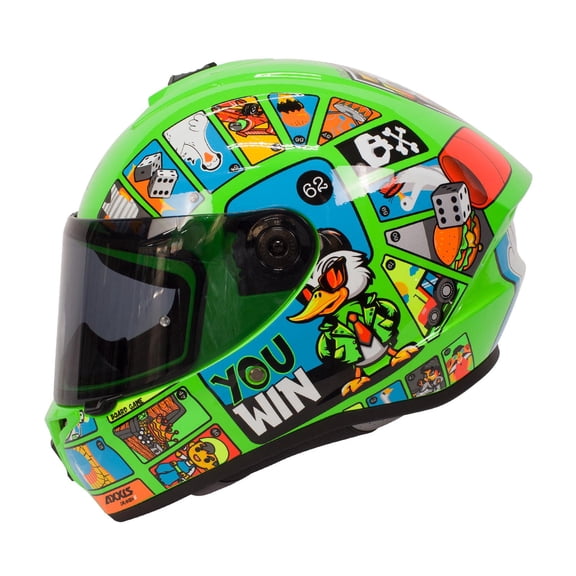 Casco Para Moto Axxis Draken Goose Talla L Verde