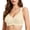 Khaki, variant on Women's Full Floral Jacquard Front Snap Wireless Bra, Wide Tank V Neck, Soft Support Maternity and Seniors Everyday Bra