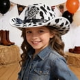 thumbnail image 2 of MUXiin Cowboy Hats for Kids Western Cow Cap for with Studs Decoration for Outdoor Adventures Roleplay Activity Headwear, 2 of 9