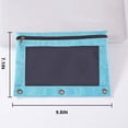 thumbnail image 4 of 3 Rings Binder Pencil Pouch, Pencil Case with Clear Window (Grey&Blue 2pack), 4 of 5