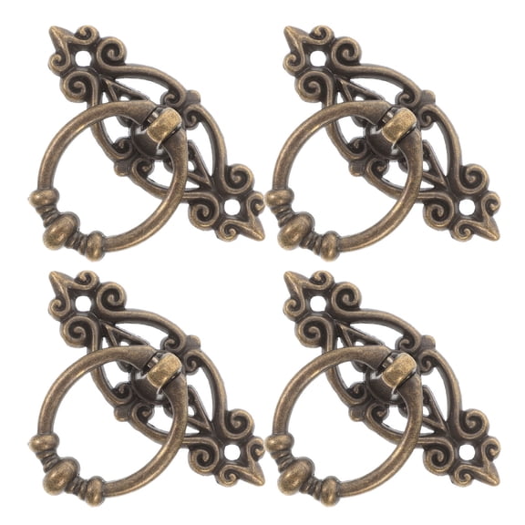 RENACLIPY 4-Pack Zinc Alloy Vintage Style Decorative Drawer Pull Handles for Home Furniture Cabinets