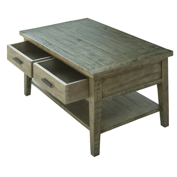 Ashford 40 Reclaimed Wood Coffee Table, Barnwood Coffee Table With Storage