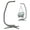 Gray, variant on Yunken Metal Hanging Hammock C-Stand with Offset Base, Weather-Resistant Finish for Outdoor Chairs - White