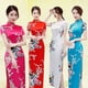 thumbnail image 3 of Vestido largo cheongsam de otoño para mujer joven, elegante, retro, para desfile de moda, ajustado, 3 of 3