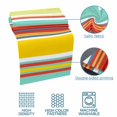 thumbnail image 5 of Bed Runner Scarf for Queen Size Bed, Red Aqua Stripe Beds Scarf Throws for Foot of Bedding, Country Abstract Art Colorful Striped Decorative Beds Runners for Bedroom Guestroom, 83"x20", 5 of 8