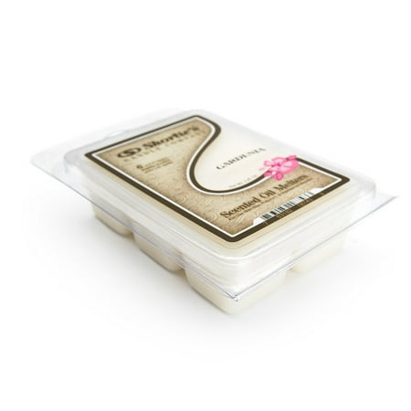 Pure Gardenia Wax Melts - 1 Highly Scented 3 Oz. Bar - Made With Essential & Natural Oils - Flower & Floral Air Freshener Cubes