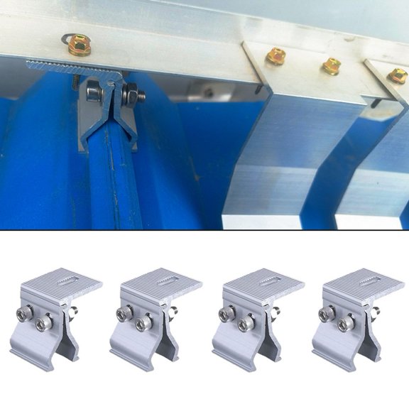 Aluminum Solar Panel Roof Mounting Clamps,4 Set Durable PV Mounting System for Standing Seam Roofs
