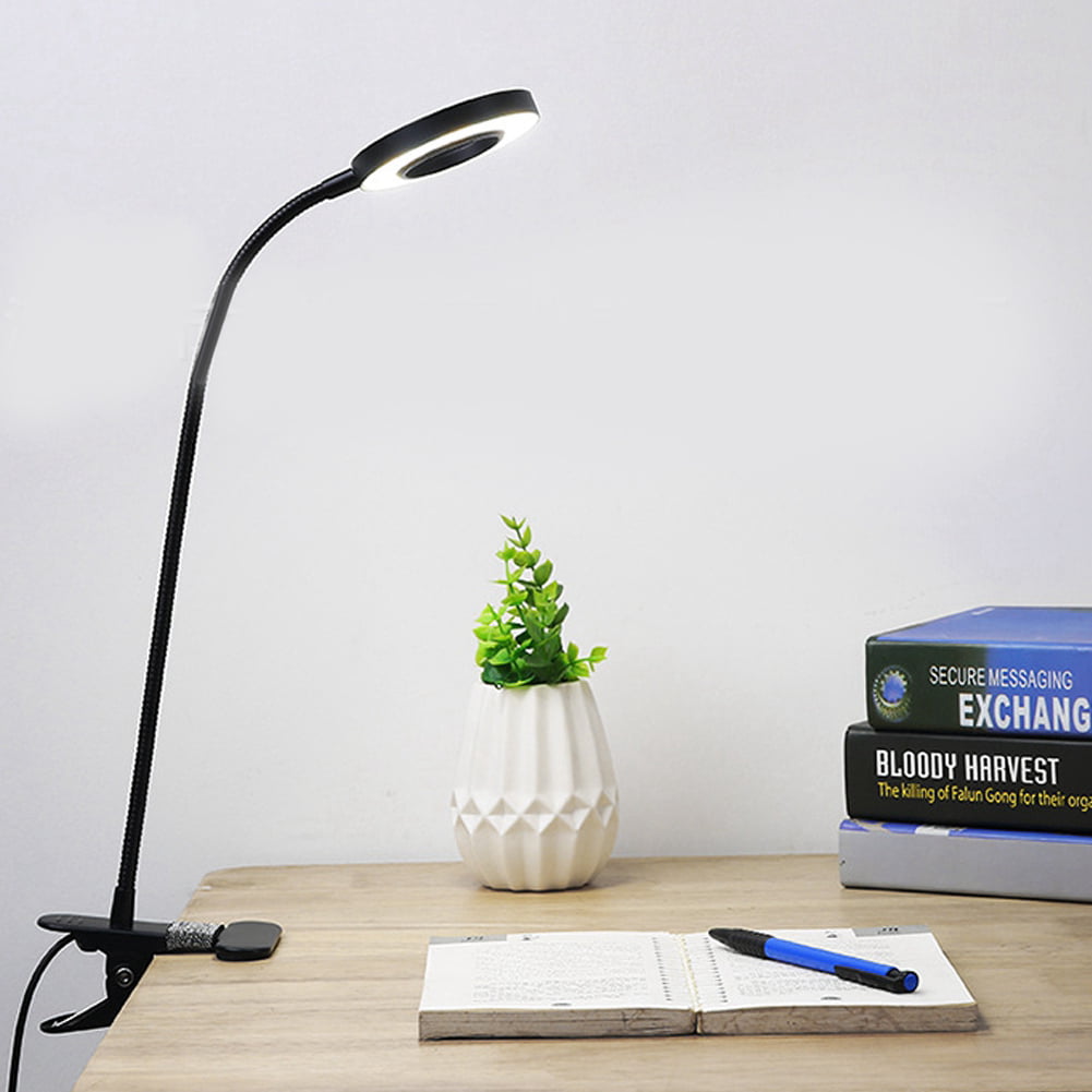 LED USB NAIL TABLE DESK LAMP STUDY MANICURE MAKEUP DIMMABLE MAINS FLEXIBLE NECK 