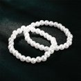 thumbnail image 2 of Knubmt Set of 6 Faux Pearls Bracelet Set Elastic Wedding Beaded Bracelet Gifts for Women Girls, 2 of 6