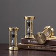 thumbnail image 2 of SHAR Unique 10-Minute Metal Brass Hourglass Sand Timer, 2 of 5