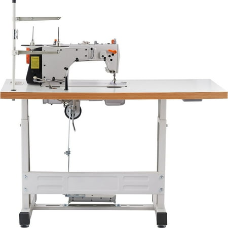 VEVOR Industrial Sewing Machine, 550W Heavy-duty Lockstitch with Servo Motor, Electro-mechanization Start-stop, 0-5mm Straight Stitch, 5000s.p.m