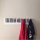 thumbnail image 2 of Piano Wooden Coat Racks Piano Keys Wall Mounted Coat Hook Hanger Wall Decoration Hat Storage Rack, 2 of 5