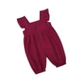 thumbnail image 2 of goowrom Girls? Wave Point Jumpsuit/Dress, Ruffled Sleeve Square Neck Summer Clothes, 2 of 8