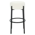 thumbnail image 5 of SAFAVIEH Couture Paisleigh Round Backless Bar Stool, Ivory/Black, 5 of 11