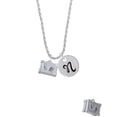 thumbnail image 2 of Delight Jewelry Silvertone Suitcase Silvertone Script Initial Disc - N - Charm Necklace, 20"+3", 2 of 4