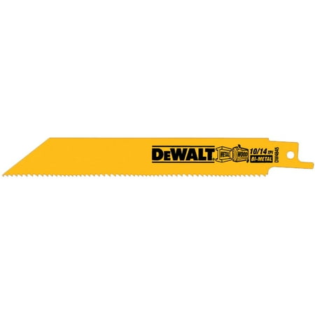 

Dewalt DW4846 Bi-Metal Straight Reciprocating Saw Blade 8in L x 3/4in W 10/14 TPI