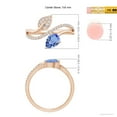 thumbnail image 5 of Angara Natural 0.65 Ct. Tanzanite with Diamond Fashion Ring in 14K Rose Gold for Women (Ring Size: 12), 5 of 10