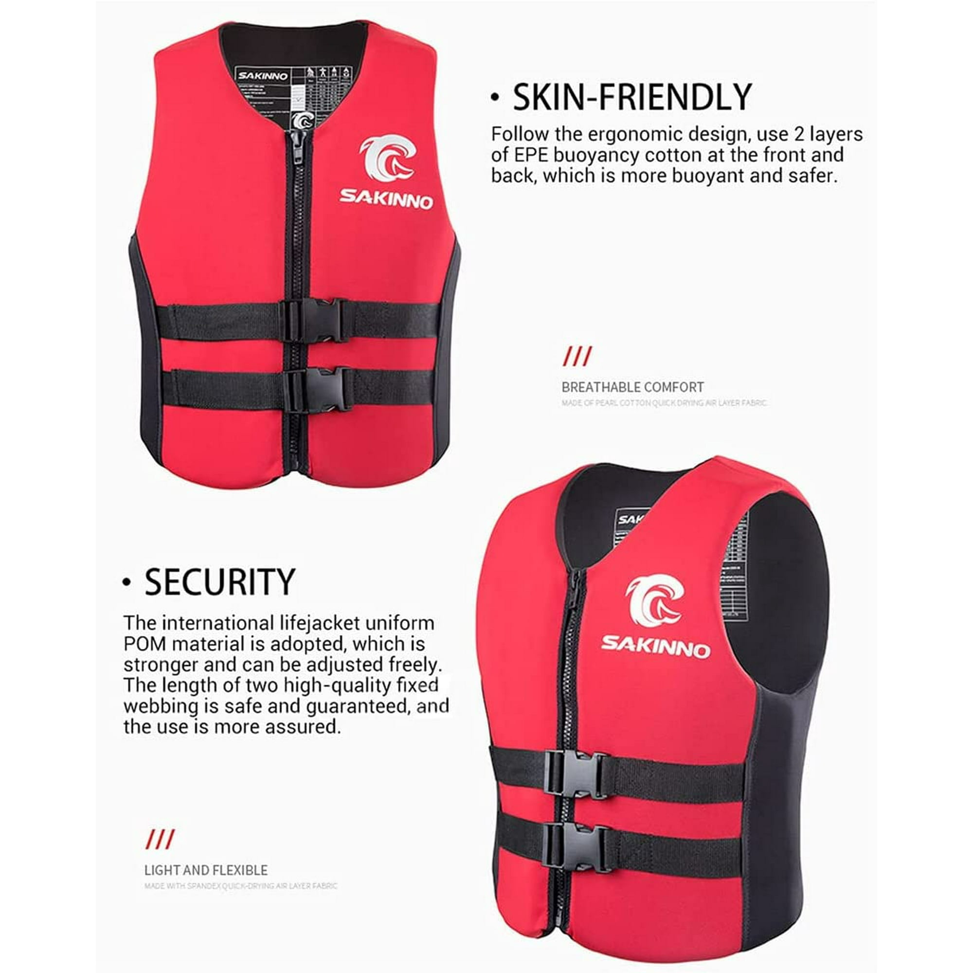 Gilet De Sauvetage Adulte, Gilet De Flottabilité Pour Enfants, Dispositif De Flottaison Personnel Unisexe, Surf, Dérive, Natation, Pêche
