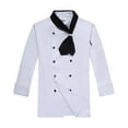 thumbnail image 3 of kusrkot Long Sleeve Chef Jackets ,Baking Cook Wear, Unisex with Scarf ,uniform ,Chef White Sleeve M, 3 of 9