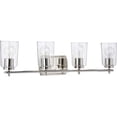 thumbnail image 4 of Progress Lighting Adley 4-Light Bath Vanity in Black with Clear Glass Shades, 4 of 10
