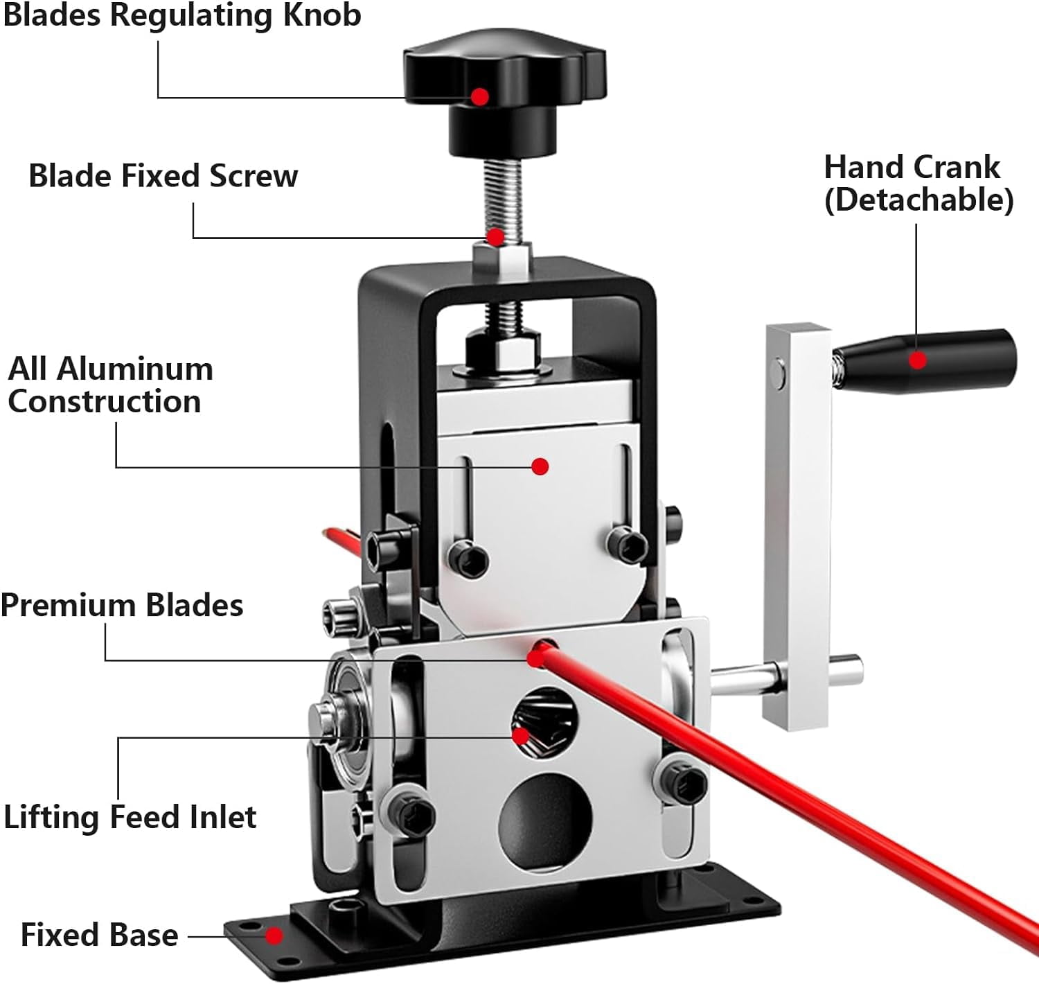 Manual Wire Stripping Machine Gauge Wire 0.06-1 inches,Scrapping Copper Wire Peeler Machine,Drill Powered Hand Crank Wire Stripper Tool for Scrap Copper Recycling