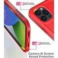 thumbnail image 3 of for iPhone 13 Pro Case with Screen Protector,[Built in Screen Protector][Shockproof][Dropproof],Full-Body Rugged Military Grade Protective for iPhone 13 Pro Case 6.1 in(Red/Black), 3 of 13