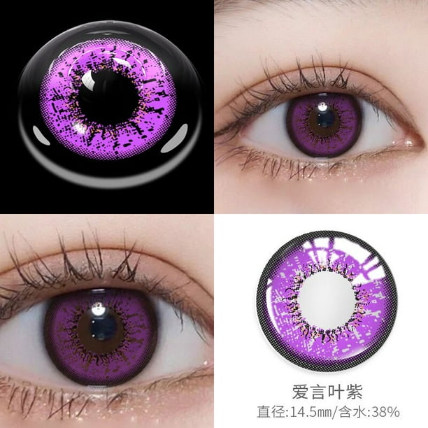 OVOLOOK lentes de contacto para miopía con dioptrías, lentillas de Color Cosplay para ojos, marrón, azul, rojo, verde, Halloween, uso anual, 2 unids/lote por par