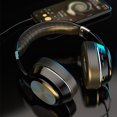 thumbnail image 3 of Inteprter Auriculares compatibles con Bluetooth Altavoz plegable de 40 mm Auriculares de música HiFi multimodo con cable de audio Negro Cables de audio/vídeo Azul, 3 of 6