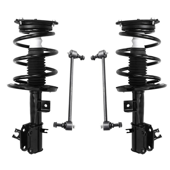 Detroit Axle - Front Struts Sway Bars for 2009-2014 Nissan Maxima Complete 2 Struts w/Coil Spring 2 Sway Bar Links 2010 2011 2012 2013 Replacement Quick Install Ready Struts Assembly