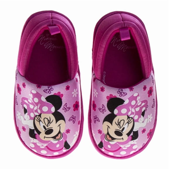 Disney Toddler Girls Minnie Mouse Slippers, Pink, Size: 7-8