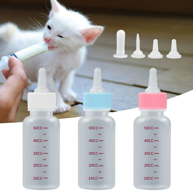120ml Pet Nursing Kit Milk Bottle Kitten Puppy Nipple Feeder with Scale  Newborn Dog Cat Feeding Supplies - AliExpress