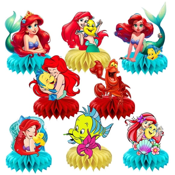 Centros de mesa CICICO para fiesta de cumpleaños con sirena, 8 unidades