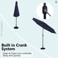 thumbnail image 5 of MF Studio 9ft Navy Blue Octagon Market Patio Umbrella, Crank & Push Button Tilt, UV Resistant, 5 of 8