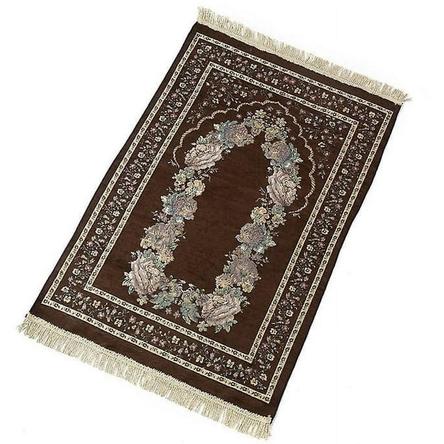 Jinsinto Prayer Rug Muslim Prayer Rug Personalized Prayer Mat Muslim Prayer Mat Islamic Prayer Rug,brown