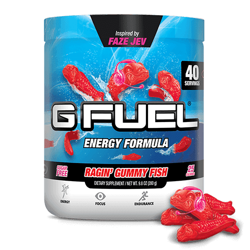 G Fuel Elite Energy And Endurance Powder Tub Ragin Gummy Fish 40 Servings Inspired By Faze Jev Walmart Com Walmart Com