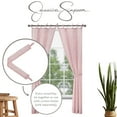 thumbnail image 6 of Nora Embroidery Sheer Tie Top Window Curtains with Tiebacks, Blush Pink, 38x96, 6 of 13
